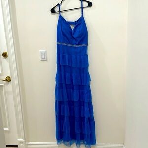 Beautiful blue dress, beach queen or just because! Size large, open back.